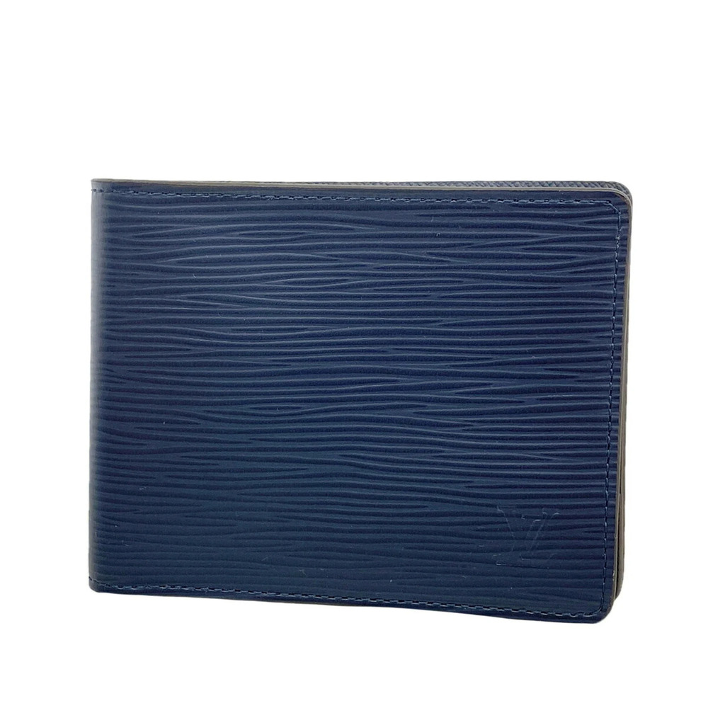 Louis Vuitton Epi Leather Wallet/Billfold Portefeuille Multiple M61825 Blue M...